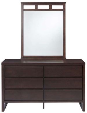 Progressive® Furniture Athena 2-Piece Dark Chocolate Dresser and Mirror Set