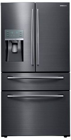 Samsung 28 Cu. Ft. 4-Door French Door Food Showcase Refrigerator-Fingerprint Resistant Black Stainless Steel