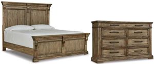 Signature Design by Ashley® Markenburg 2-Piece Brown California King Panel Bed Set