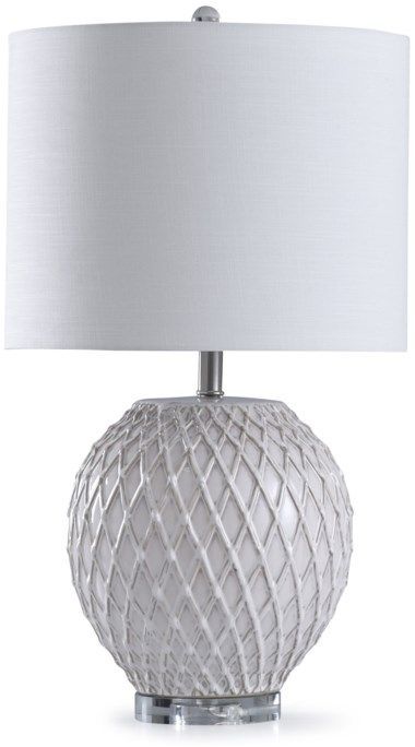 Stylecraft Tabitha Haze Quilted Ceramic Table Lamp-0