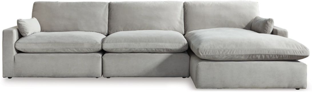 Signature Design by Ashley® Sophie 3-Piece Gray Right-Arm Facing Sectional  with Chaise