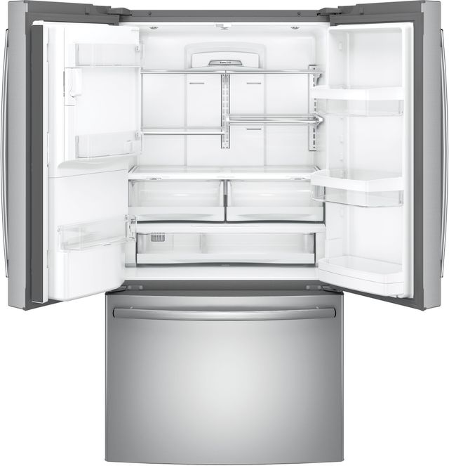 GE® 22.2 Cu. Ft. Stainless Steel Counter Depth French Door Refrigerator 2