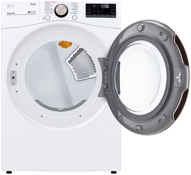LG White Front Load Laundry Pair 26