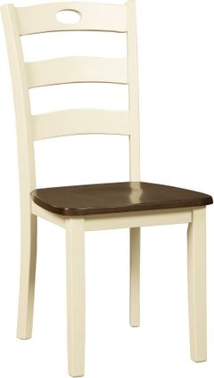 Signature Design by Ashley® Woodanville 2-Piece Cream/Brown Dining Side Chair