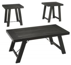 Signature Design by Ashley® Noorbrook 3-Piece Black Occasional Table 