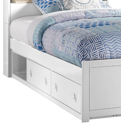 Hillsdale Furniture Caspian White Twin Storage Bookcase Bed | Colder's ...