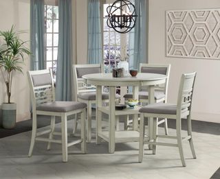 Elements Amherst Counter Table & 4 Counter Stools