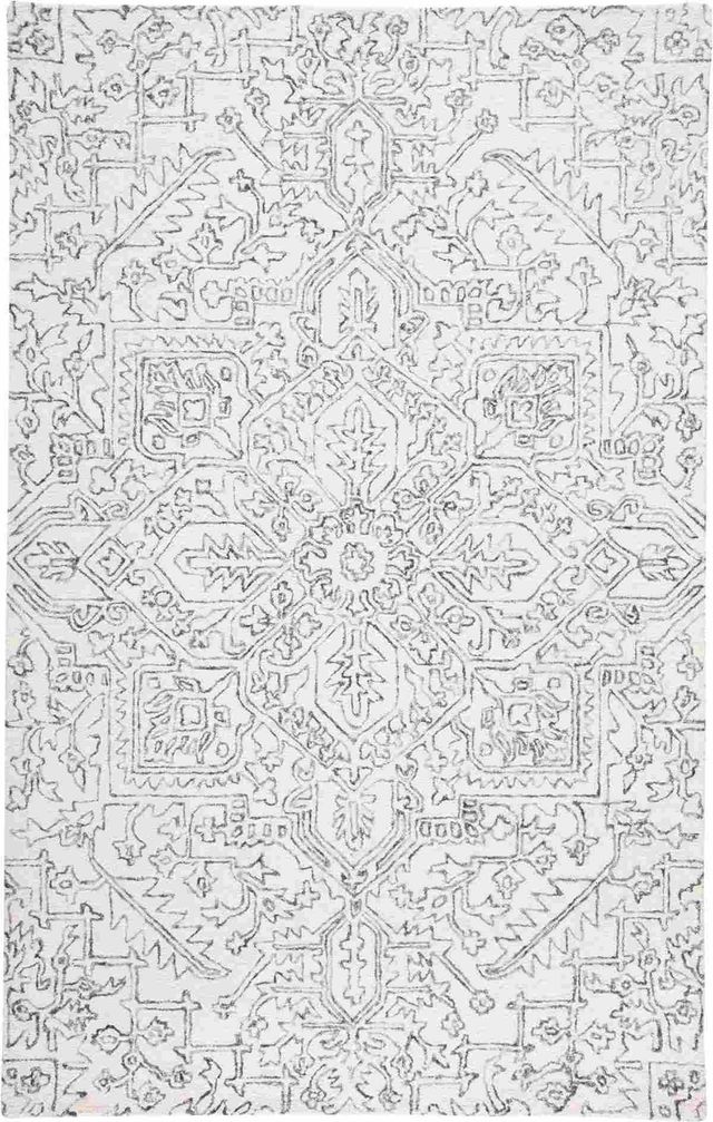 Feizy Belfort Ivory/Charcoal 8' x 10' Area Rug-0