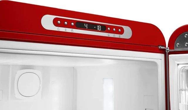 Smeg 50's Retro Style Aesthetic 11.7 Cu. Ft. Red Bottom Freezer Refrigerator 6