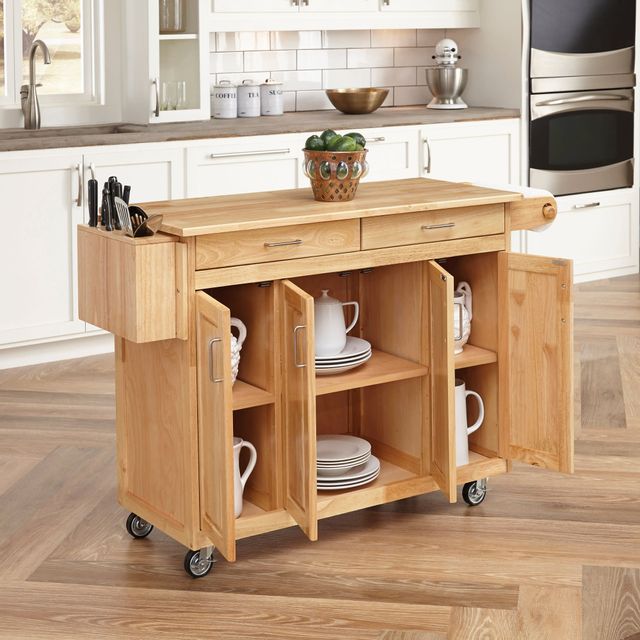 homestyles® General Line Brown Kitchen Cart-3