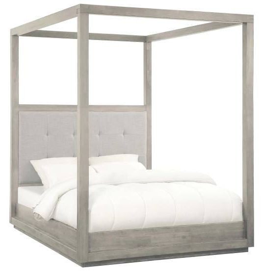 Modus Furniture Oxford Mineral Queen Upholstered Canopy Bed | Colder's ...