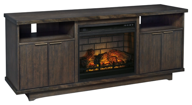 Signature Design by Ashley® Brazburn Dark Espresso 66" TV Stand with Electric Fireplace-0
