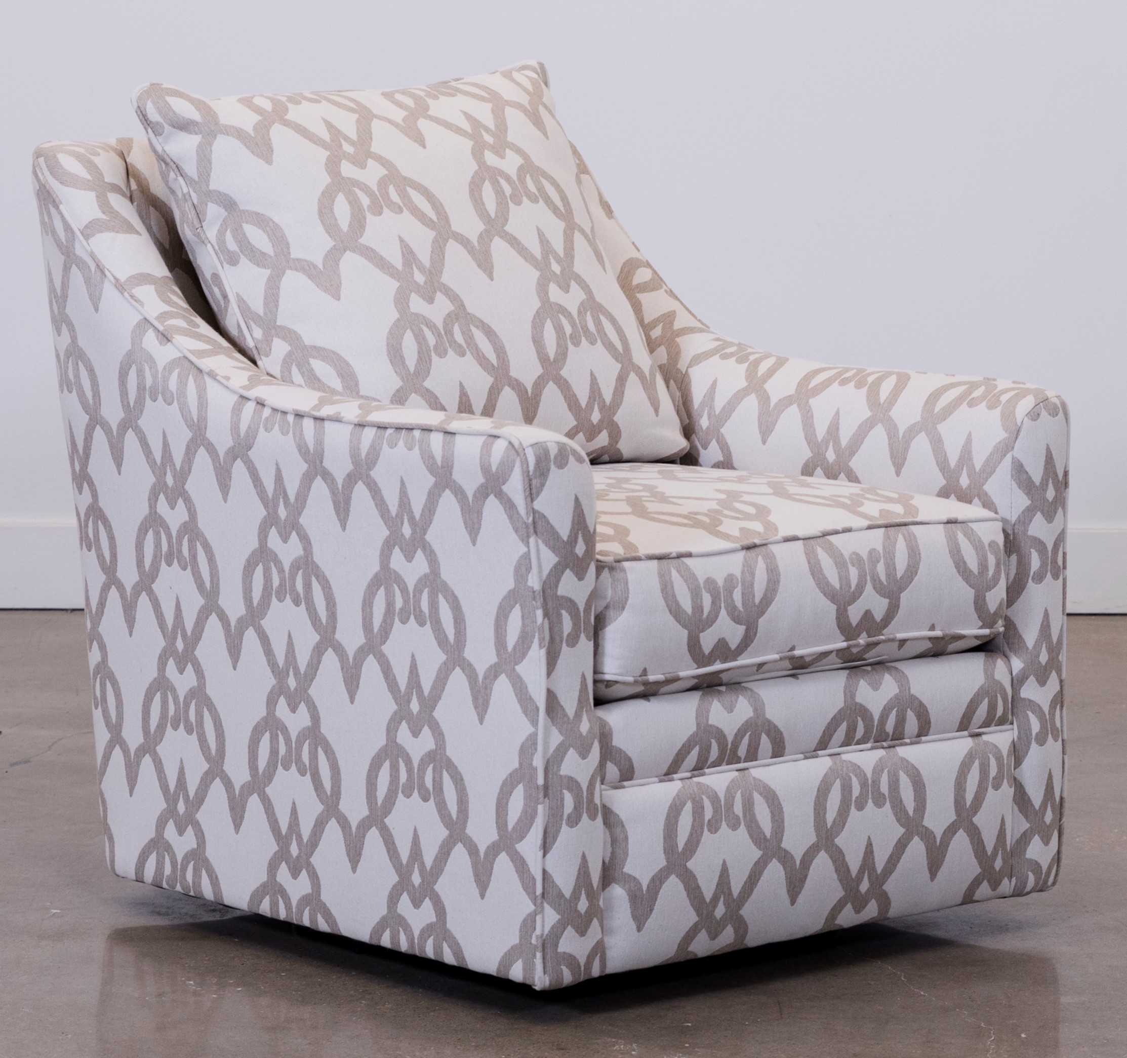 Klaussner® Larkin Tikal Pebble Swivel Chair