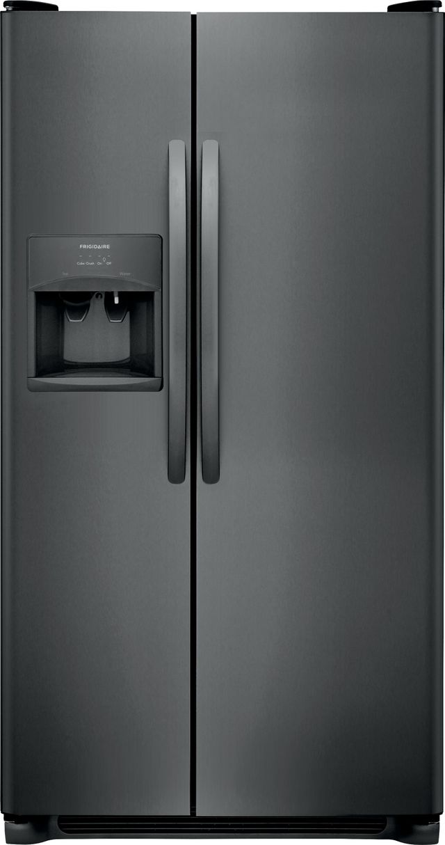 Frigidaire® 25.5 Cu. Ft. Black Stainless Steel Standard-Depth Side By Side Refrigerator 0