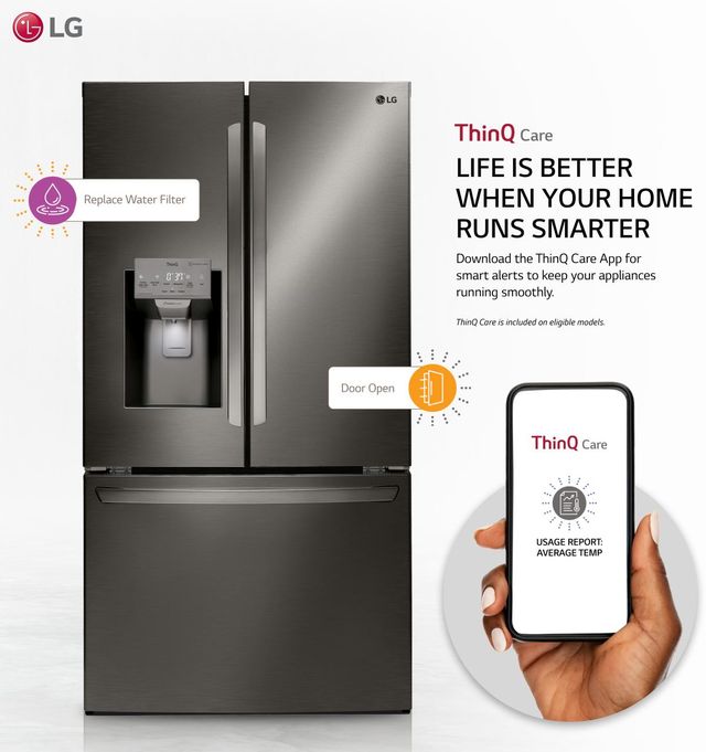 LG 26.2 Cu. Ft. PrintProof™ Black Stainless Steel French Door Refrigerator-1