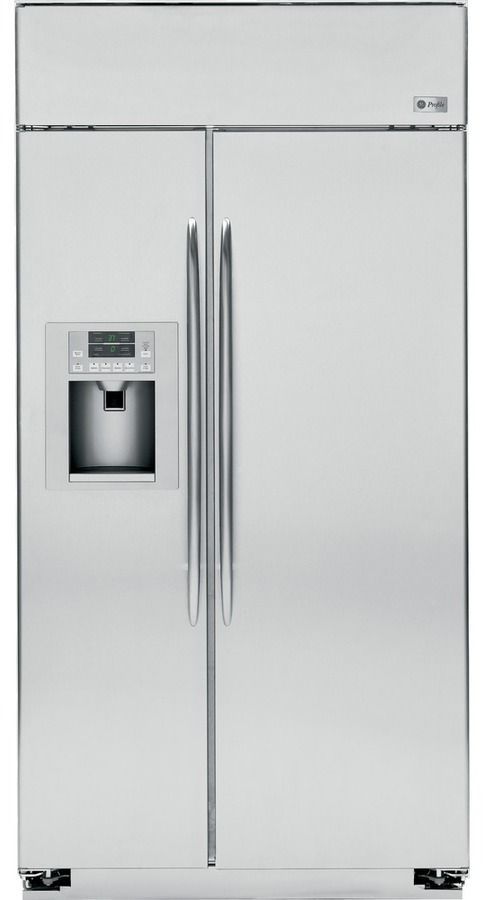 GE Profile™ 25.2 Cu. Ft. Built In Side-by-Side Refrigerator-Stainless Steel