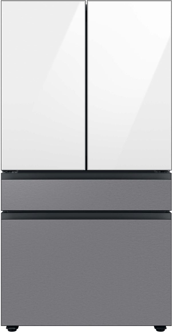Samsung Bespoke Series 36 Inch Smart Freestanding 4 Door French Door Refrigerator with 28.8 cu. ft. Total Capacity with Tuscan Panels-3