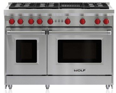 Wolf® 48" Stainless Steel Pro Style Gas Range-0