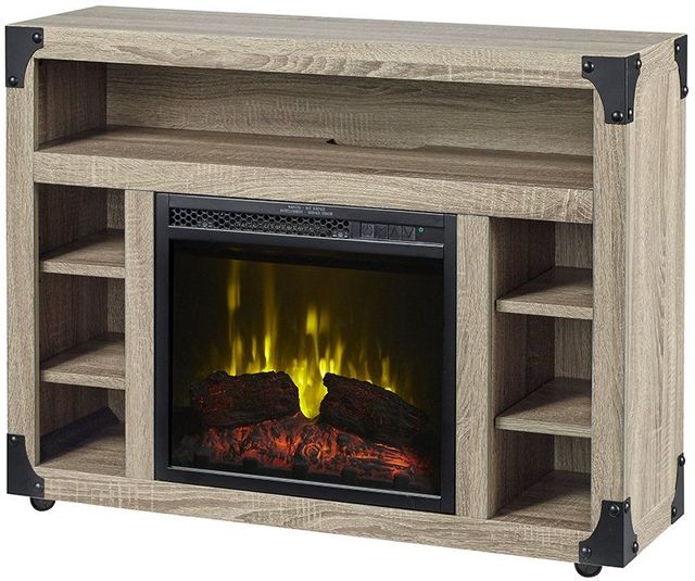 Dimplex® Chelsea Distressed Oak TV Stand with 18" Electric Fireplace 2
