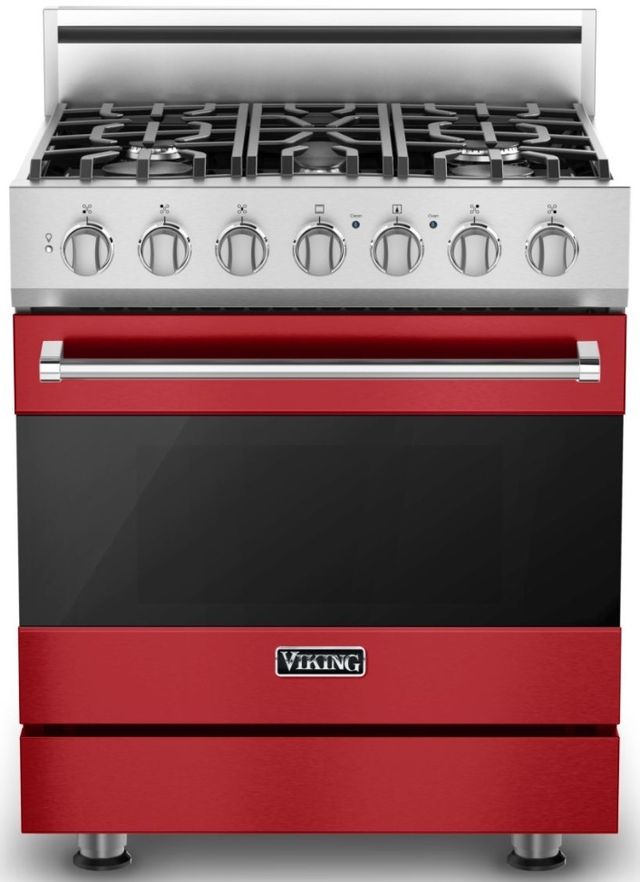 Viking® 3 Series 30" San Marzano Red Pro Style Dual Fuel Natural Gas Range