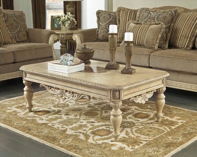 Signature Design by Ashley® Ortanique Antique White Coffee Table 4