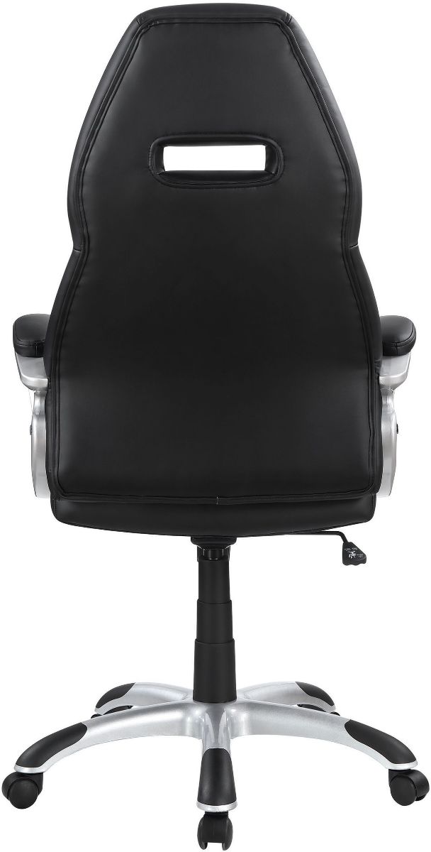 Coaster® Bruce Black/Silver Adjustable Height Office Chair-1