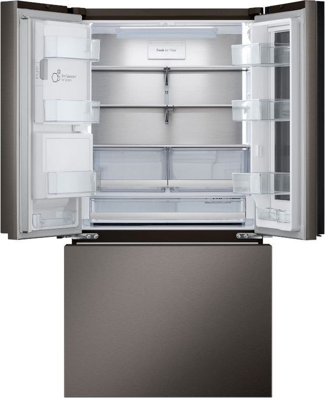LG 26 Cu. Ft. PrintProof™ Black Stainless Steel Counter Depth French Door Refrigerator -3