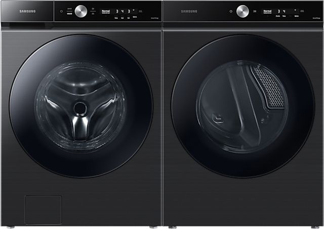 Samsung Bespoke Black Stainless Front Load Laundry Pair