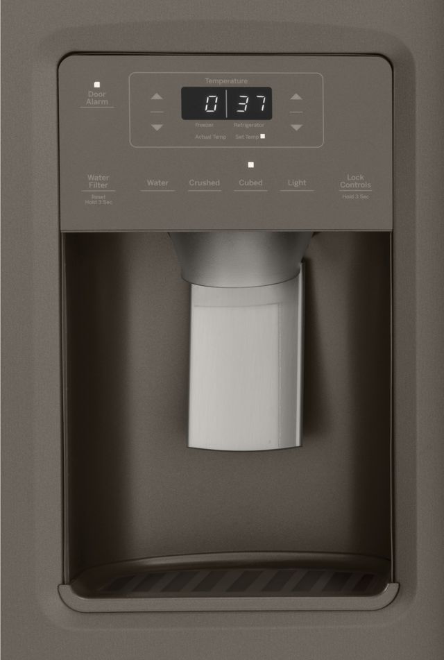 GE® 21.8 Cu. Ft. Slate Counter Depth Side-By-Side Refrigerator 5
