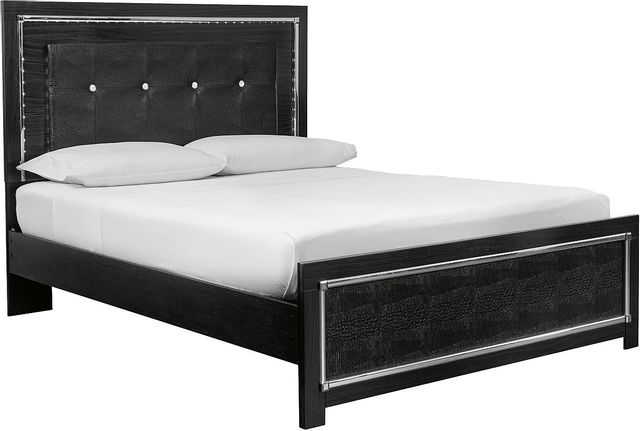 Signature Design by Ashley® Kaydell Black Queen Upholstered Panel Bed 0