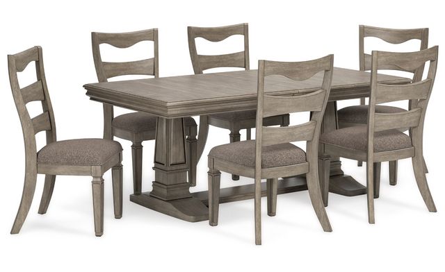 Signature Design by Ashley® Lexorne 7-Piece Gray Dining Table Set ...