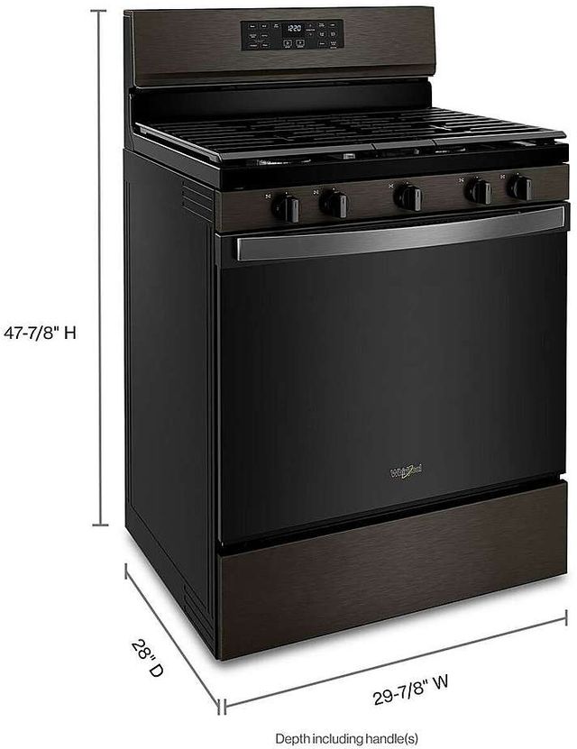 Whirlpool® 30" Black Stainless Freestanding Gas Range with 5-in-1 Air Fry Oven 10