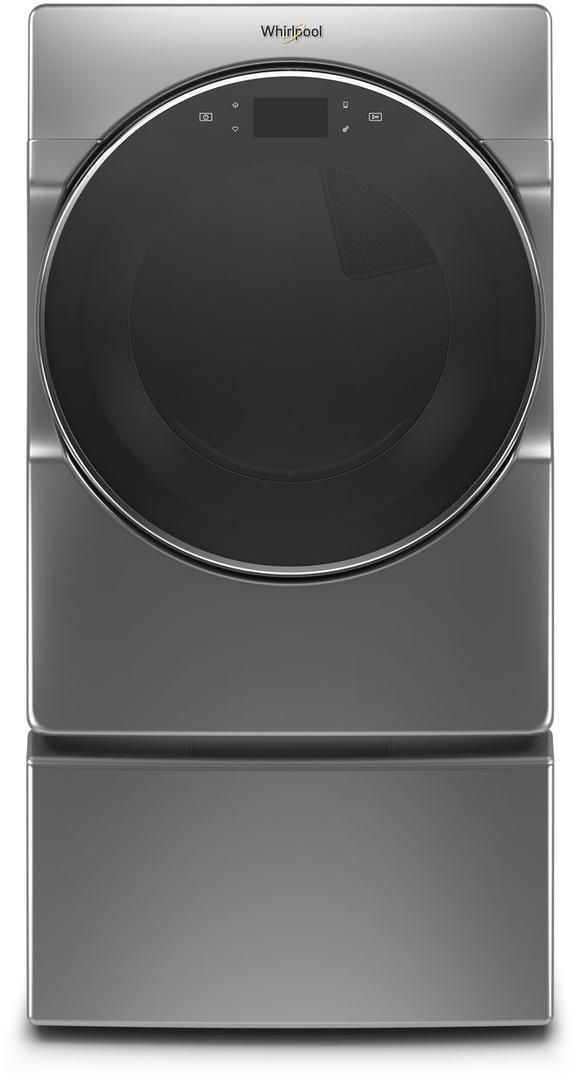 Whirlpool® 7.4 Cu. Ft. Chrome Shadow Front Load Gas Dryer-1