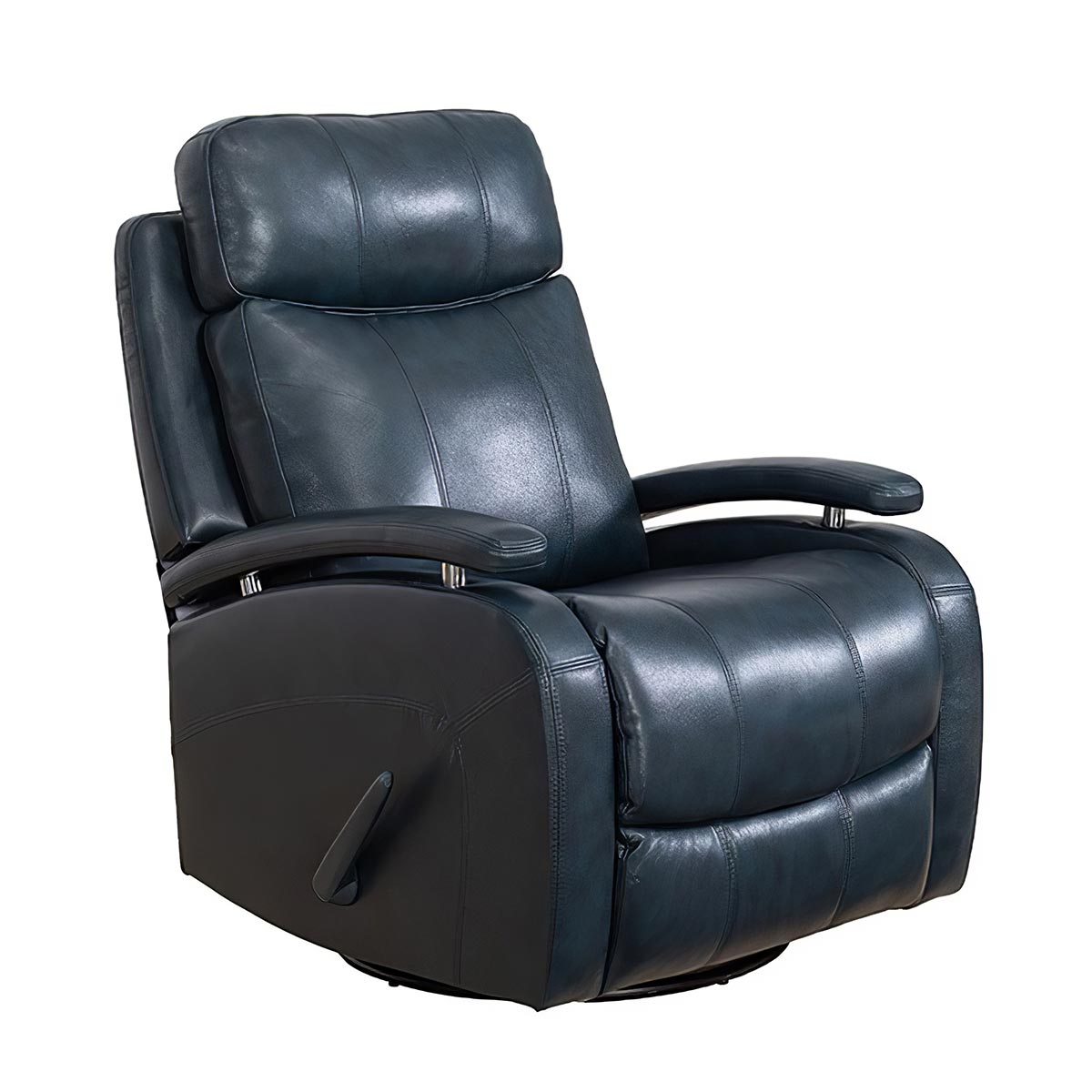 barcalounger leather swivel glider recliner