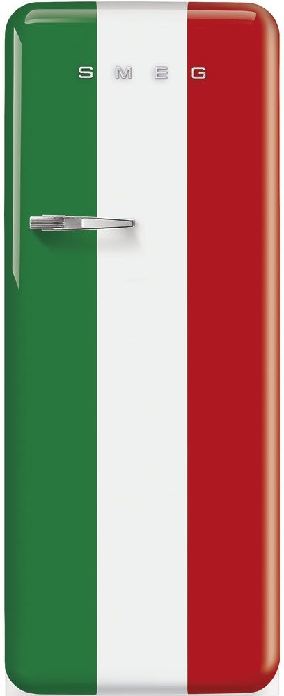 Smeg 50's Retro Style 9.9 Cu. Ft. Italian Flag Top Freezer Refrigerator