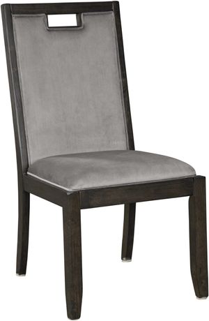 Signature Design by Ashley® Hyndell Gray/Dark Brown Upholstered Side Chair