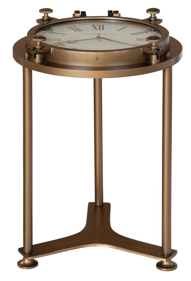 Hekman®  Antique Brass Clock Table