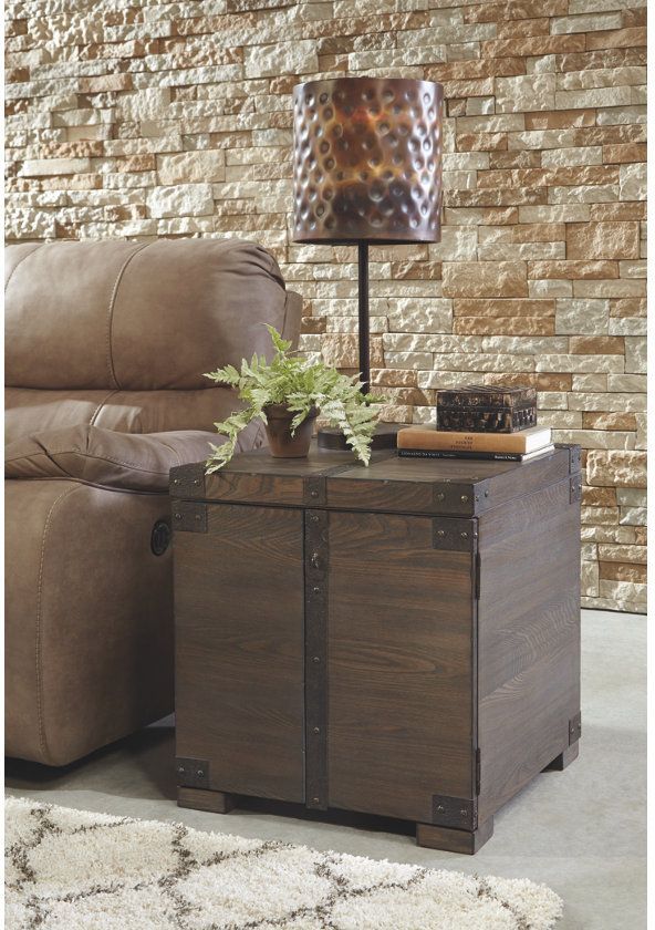 Signature Design by Ashley® Burladen Grayish Brown End Table 7