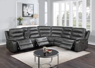 Lifestyle 6pc Slate Power Reclining Sectional