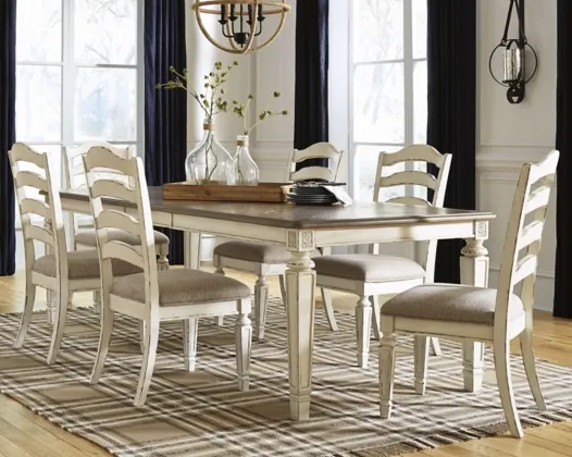 Signature Design By Ashley® Realyn 7-piece Chipped White Dining Set 