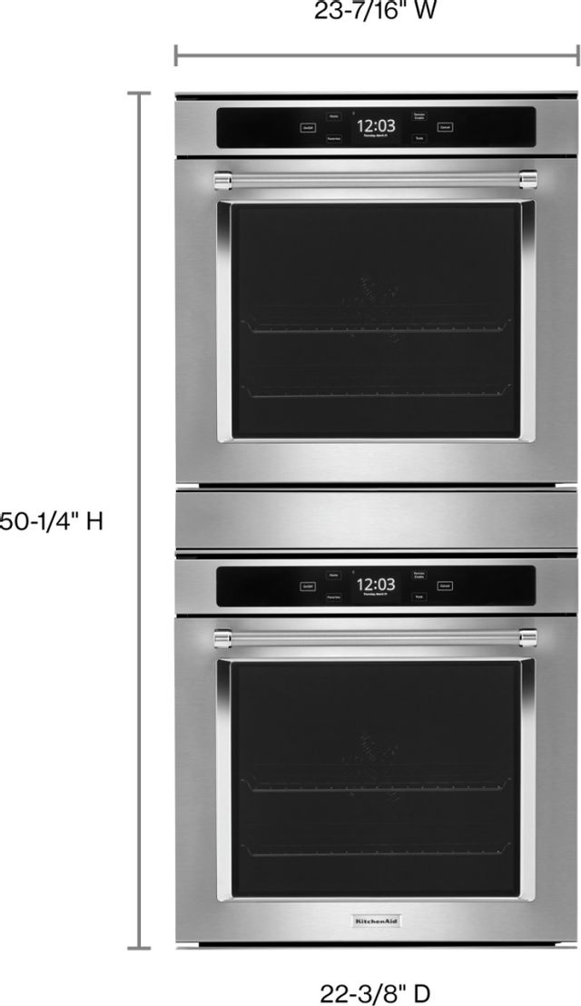 KitchenAid® 24" FingerPrint Resistant Stainless Steel Double Electric Wall Oven 6