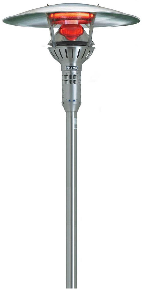 Lynx® Professional Post-Mounted Infrared Patio Heater-Stainless Steel