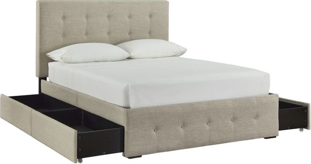 Signature Design by Ashley® Gladdinson Gray Full Upholstered Storage Bed-3