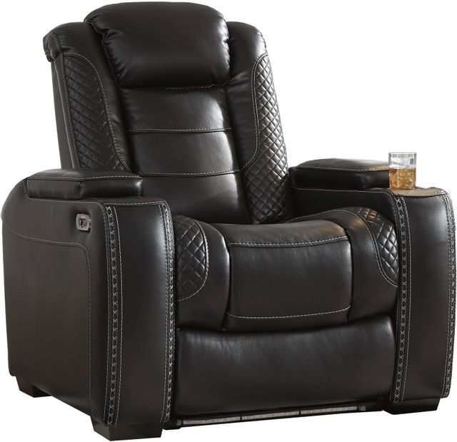 Signature Design by Ashley® Party Time Midnight Powder Recliner 3