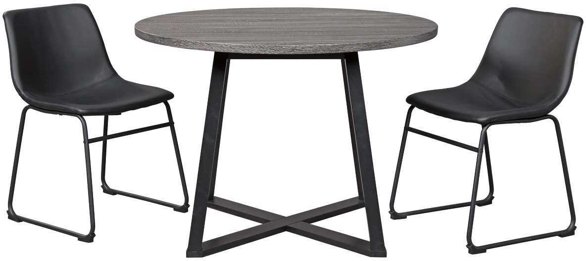 Signature Design by Ashley Centiar 3 Piece Black Dining Set