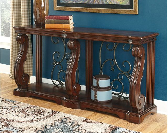 Signature Design by Ashley® Alymere Rustic Brown Sofa Table 2