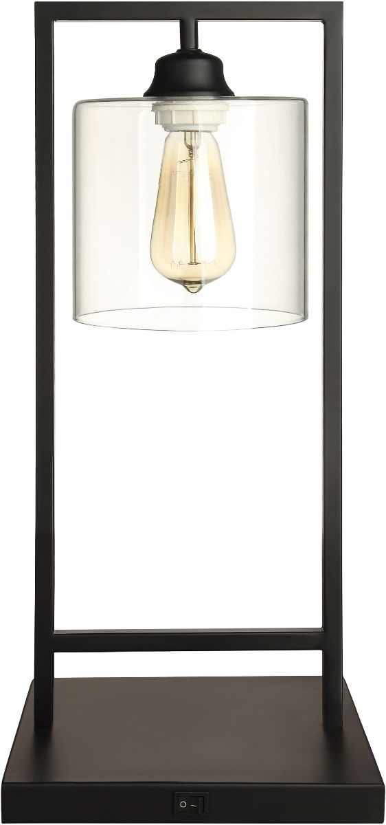 Coaster® Shoto Black Glass Shade Table Lamp