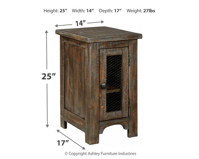 Signature Design by Ashley® Danell Ridge Brown Rustic Side End Table 6