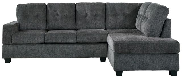 Signature Design by Ashley® Kitler 2-Piece Dark Taupe Sectional with Chaise 1