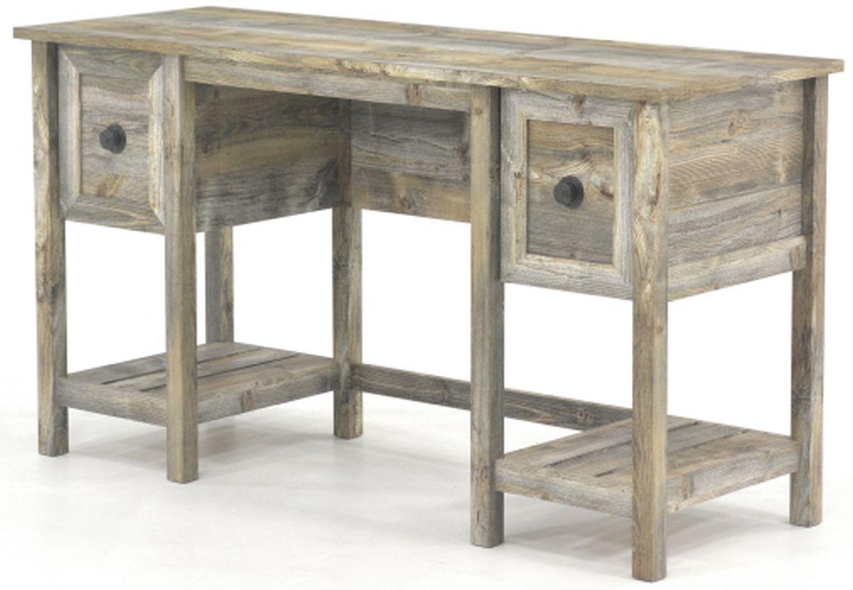 sauder granite trace desk in rustic cedar